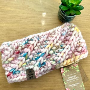 Hand Knit Merino Wool Headband Ear Warmer: Teen/Adult