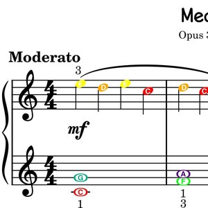Piano Lesson on Melody Opus 39. no 1 by D. Kabalevsky (All-in-One)