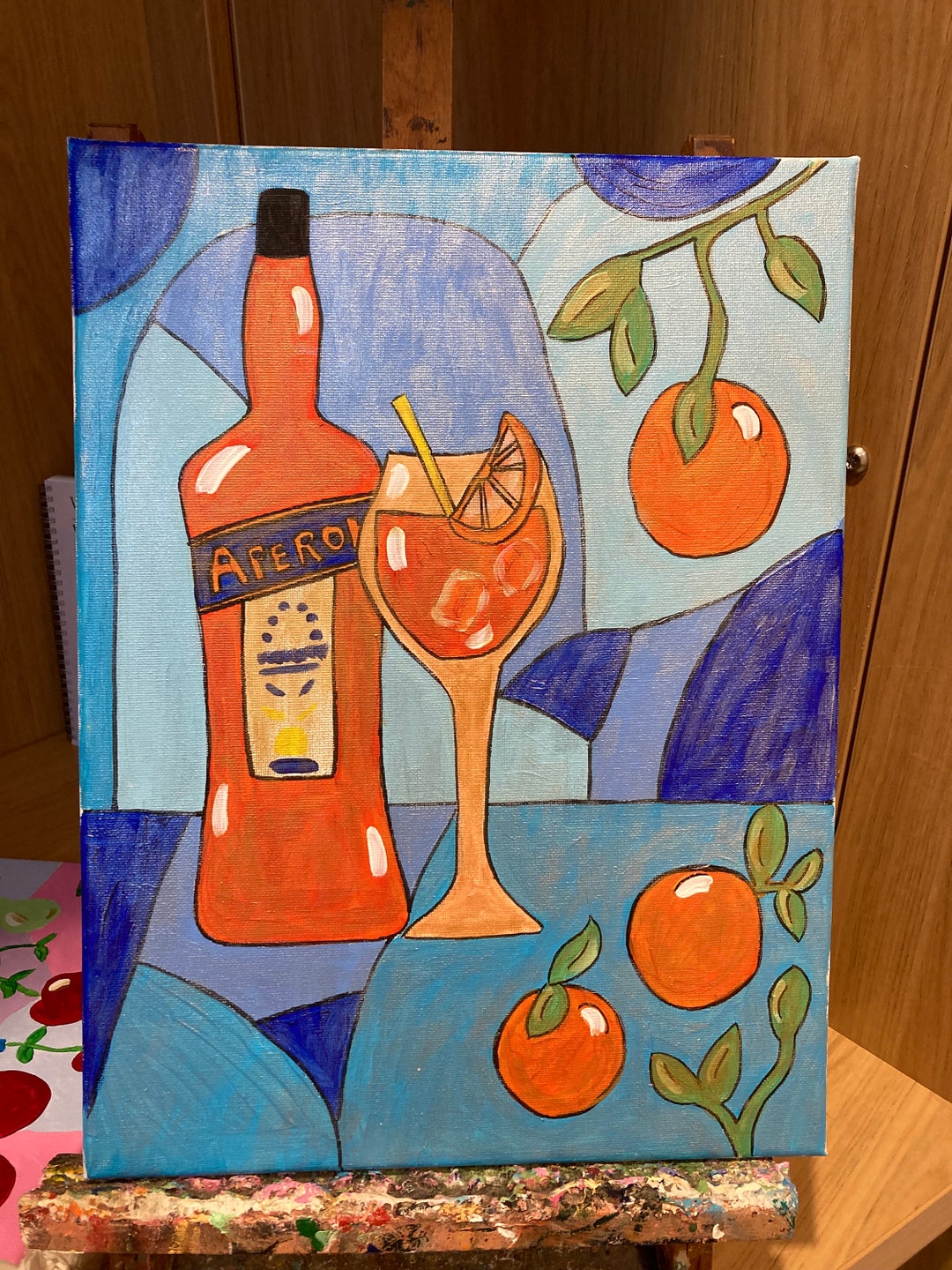 Gold Aperol Spritz Canvas Etsy