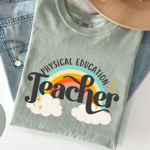 Physical Education Teacher Shirt, Back to School Shirt, Comfort Colors Shirt, Retro Tshirt, Teacher Apparel, School Staff Shirt, Teacher Tee