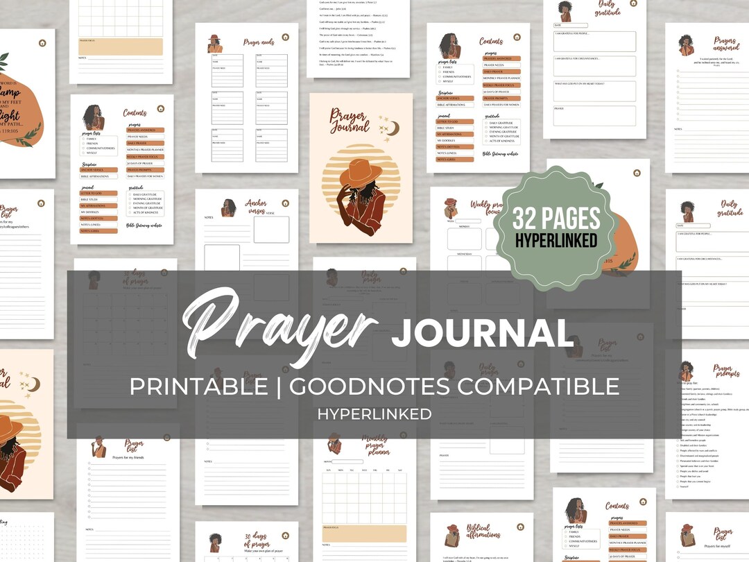 Digital Prayer Journal Christian Planner Printable Prayer Planner for ...