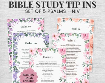 Bible Inserts Printable Bible Tip Ins Printable Psalms Loaded Bible Personalized Christian War Binder Inserts NIV