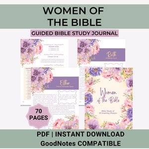 Guide d'étude de la Bible Femmes de la Bible Journal de dévotion pour femmes Journal biblique pour débutants Étude de personnages bibliques Ministère des femmes Imprimable