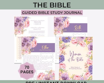 Guía de estudio bíblico Mujeres de la Biblia Diario devocional para mujeres Diario bíblico para principiantes Estudio de personajes bíblicos Ministerio de mujeres Imprimible