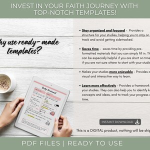 Daily Devotional Journal Digital Bible Study Template - Etsy