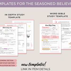 Bible Study Printable, in Depth Bible Study Worksheets, Digital Bible ...