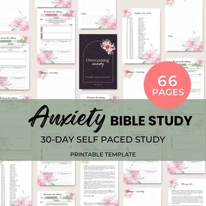 Anxiety Bible Study Journal, 30-day Scripture Study Guide, Printable ...
