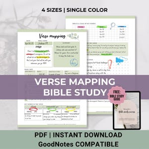 Verse Mapping Printable Bible Study Guide Christian Faith Prayer Journal Bible Study Journal Devotional Scripture Mapping