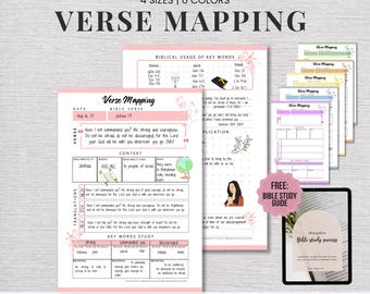 Verse Mapping Printable Bible Study Tools Digital Bible Study Guide Scripture Mapping