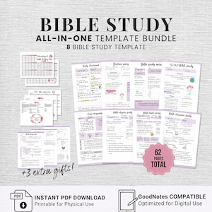 Journal d'étude de la Bible imprimable Faith Journal Guide d'étude de la Bible Étude de la Bible imprimable pour femme Étude de la Bible numérique