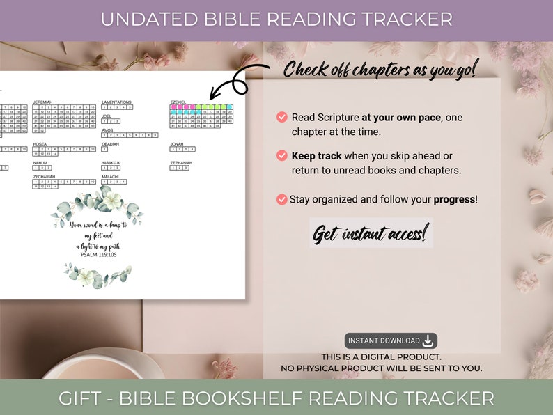 Bible Reading Tracker, Chapter Check Off, Faith Planner - Etsy