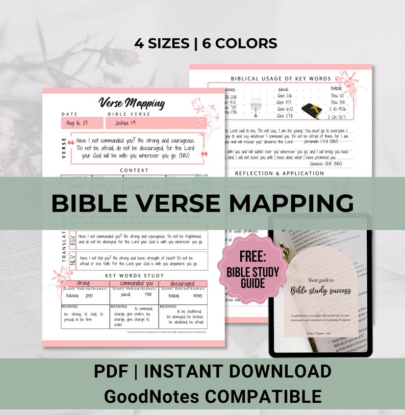 Bible Verse Mapping Printable, Minimalist Bible Study Template, Bible ...