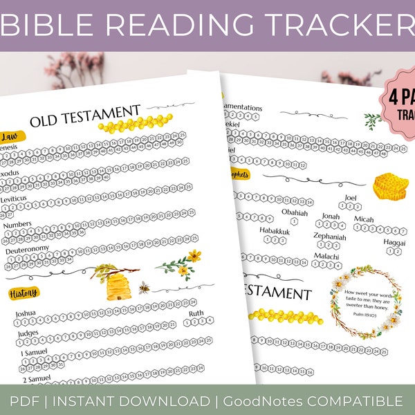 Books of the Bible Reading Tracker, Undated Bible Reading Log, Bible Chapter Reading Plan,  Bible reading log with Bible Bookshelf