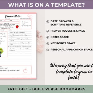 Digital Sermon Note Template, Goodnote Sermon, Printable Sermon Notes, Church Note PDF, Sermon Journal image 2