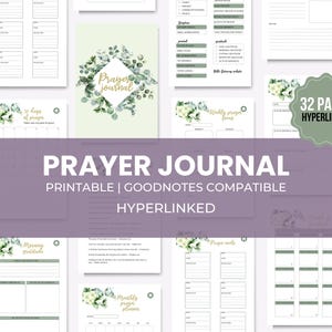 Digital Prayer Journal, Christian Planner Printable, Prayer Planner for women, Faith Planner, Gratitude Journal, Devotional Journal, PDF