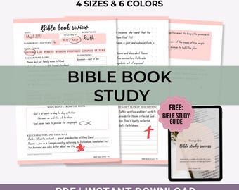 Bible Book Study Bible Study Guide Printable Digital Bible Study Worksheets Bible Journal Faith Planner Daily Devotional PDF