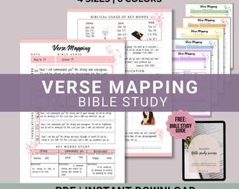 Verse Mapping Printable Bible Study Tools Digital Bible Study Guide Scripture Mapping