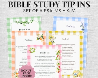 Bible Inserts Printable Bible Tip Ins Printable Psalms Bible Journaling Loaded Bible Personalized Christian War Binder Psalms Inserts KJV