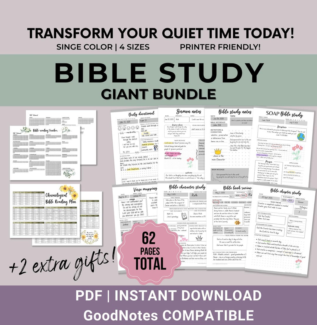 Bible Study Journal Printable Faith Journal Bible Study Guide Bible ...