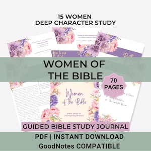 Bible Study Guide Women of the Bible Devotional Journal for Women Bible Journal for Beginners Bible Character Study Women Ministry Printable