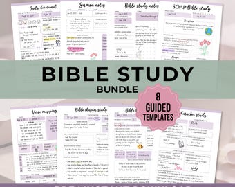 Bible Study Journal for Women Bible Verse Mapping SOAP Method Bible Character Study Printable Guided Digital Bible Study