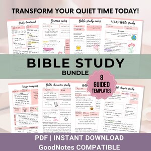 Bible Study Printables for Women Faith Journal Inserts Digital Bible Study Tip-ins Verse Mapping Bible Study Journal Sermon Notes Devotion