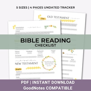Bible Reading Checklist for Kids Bible Reading Schedule Bible Reading Plan for Teenagers Bible Study Tool Printable Reading Log