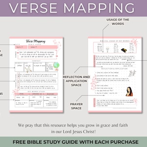 Verse Mapping Printable Bible Study Tools Digital Bible Study Guide Scripture Mapping image 2