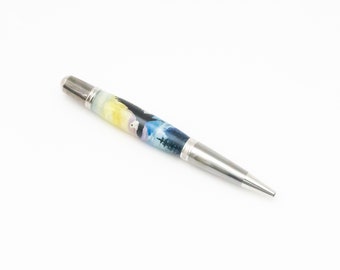 Hand Painted Eagle Mountain Sunset Twist Ballpoint Pen