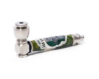 Flor de San Andres by Rocky Patel Cigar Label Handcrafted Pipe | Aluminum Compact Travel Smoking Pipe | Recreational Pipe