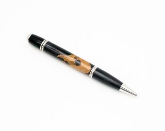 Handmade Wooden Inlay Electric Guitar Twist Ballpoint Pen