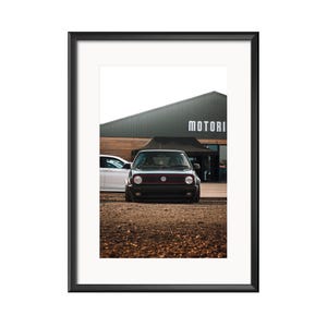 Póster de VW Golf / VW, coches, impresiones de coches, impresiones de automóviles, fotografía de coches, carteles, arte mural, decoración de paredes, sesiones fotográficas