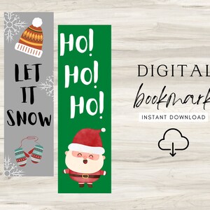 Christmas Bookmarks | Winter bookmarks | Instant download | Print at home