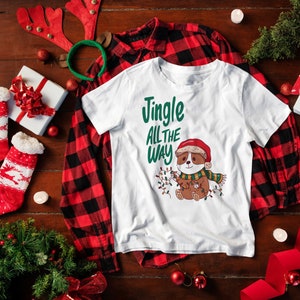 Corgi Jingle all the way Dog, Youth Mens Womans Unisex Adult Apparel shirt, Merry Christmas shirt, Gift for Christmas, Holiday Gift, Present