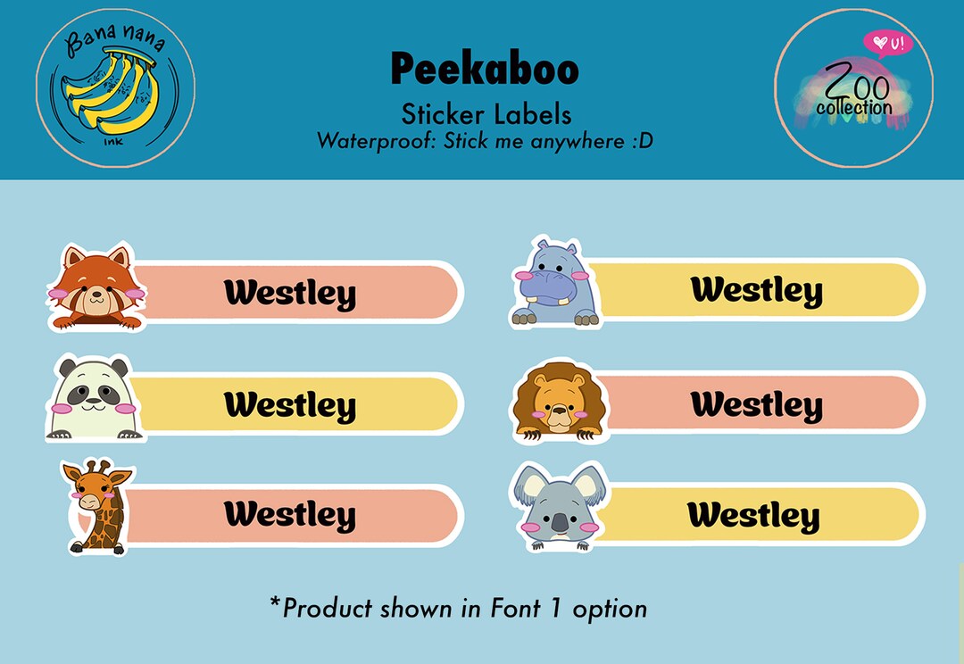 Custom Name Tags Custom Stickers Kids Name Tags Kids Etsy