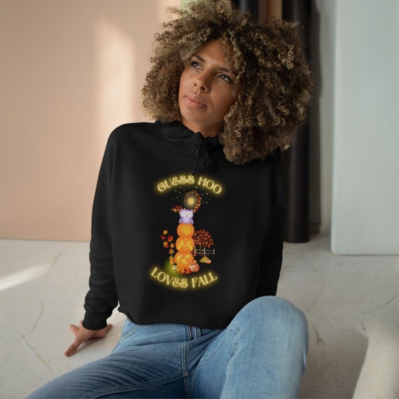 Guess Hoo Loves Fall Women s Crop Hoodie Owl Lover Gift Crop Top Womens Gifts Womens Sweatshirt Etsy Australia