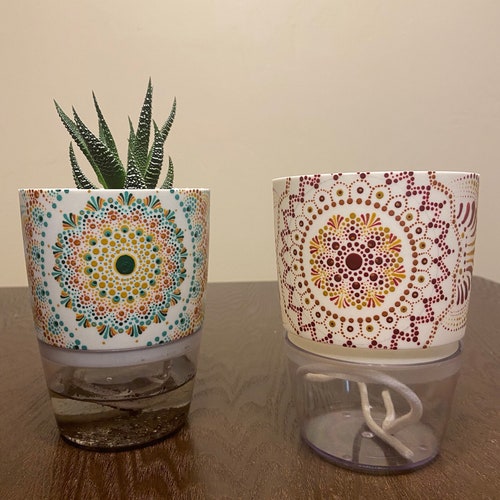 Watering Bell Thumb Controlled Plant Watering Pot Patterned Etsy