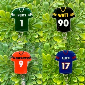 Custom Football Jersey Badge Reel, Nurse Badge Reel, Teacher Badge Reel, Cute Badge Reel, Interchangeable Badge Reel, ID Badge Reel