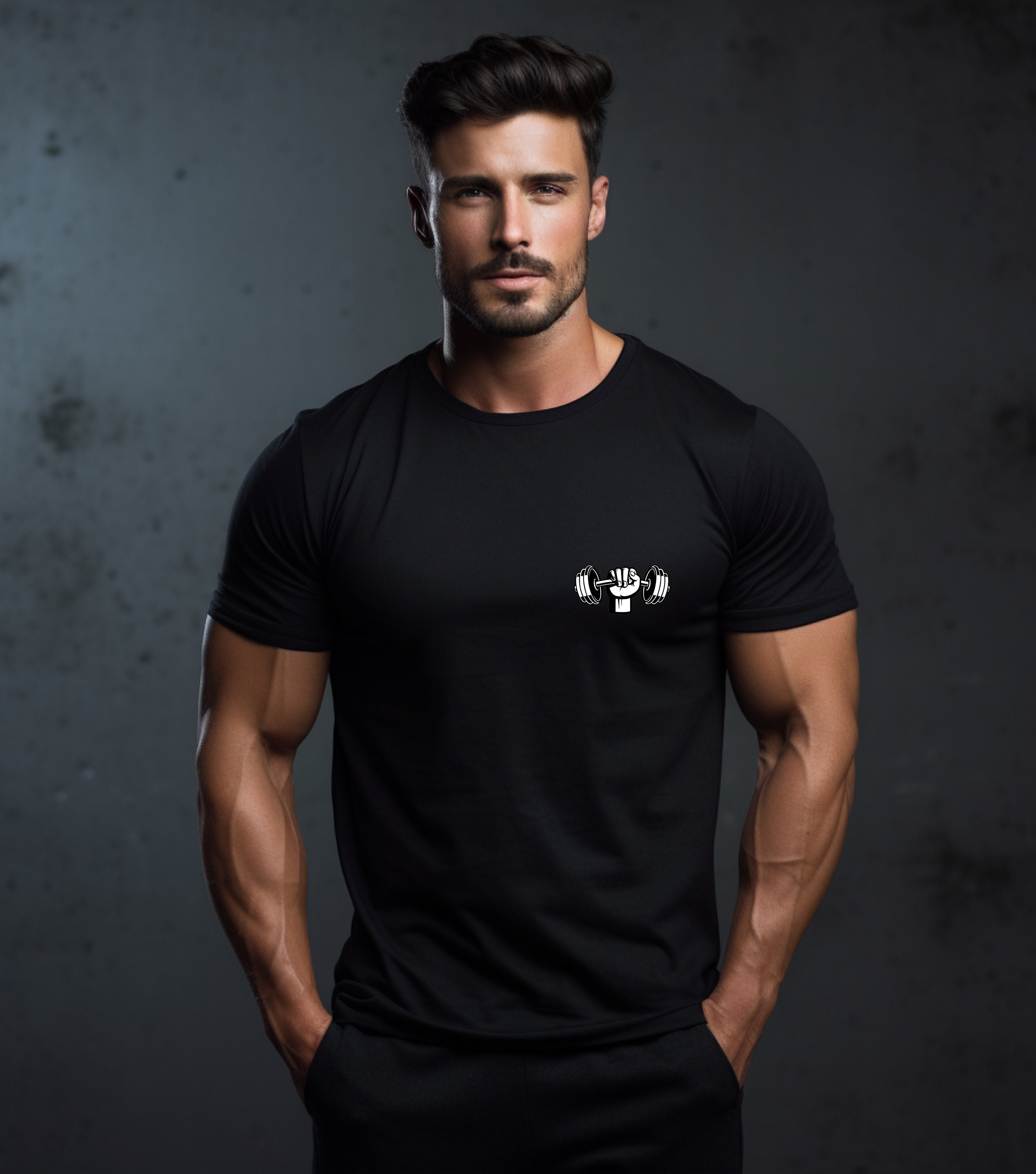 Men T-Shirt Summer Fitness Top Graphic Print Active Wear Vintage