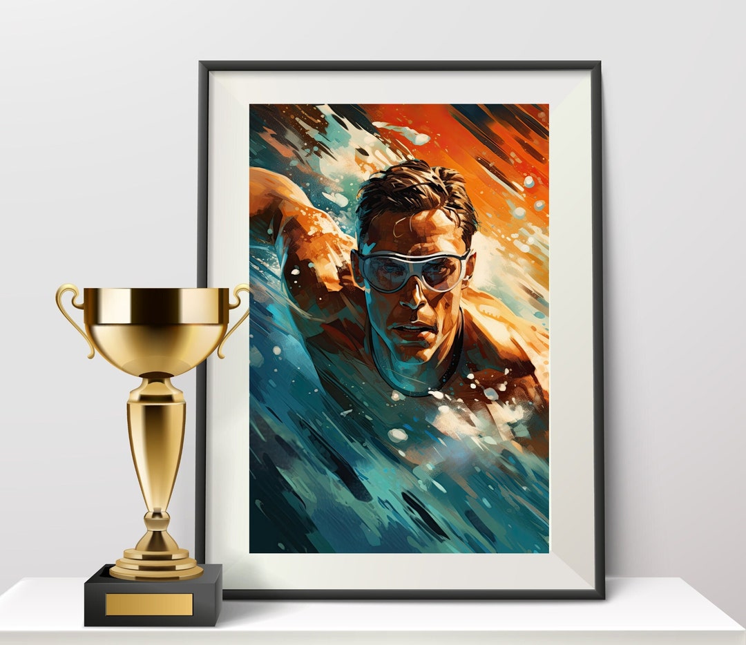 Swimmer Wall Art, , Swimmer Art,swimming Wall Decor Teen Room Decor,sport Wall Art Printable