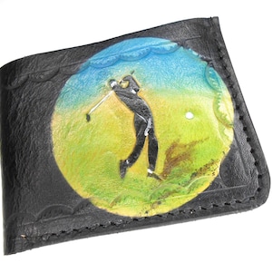 Leather bifold Golf wallet, Golfing, Outdoors, Bifold, Gifts, Dad