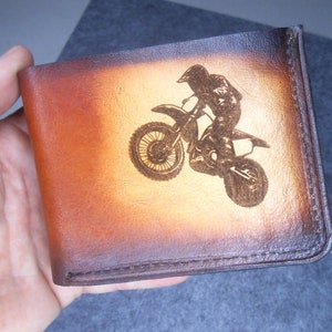 Cartera de cuero plegable