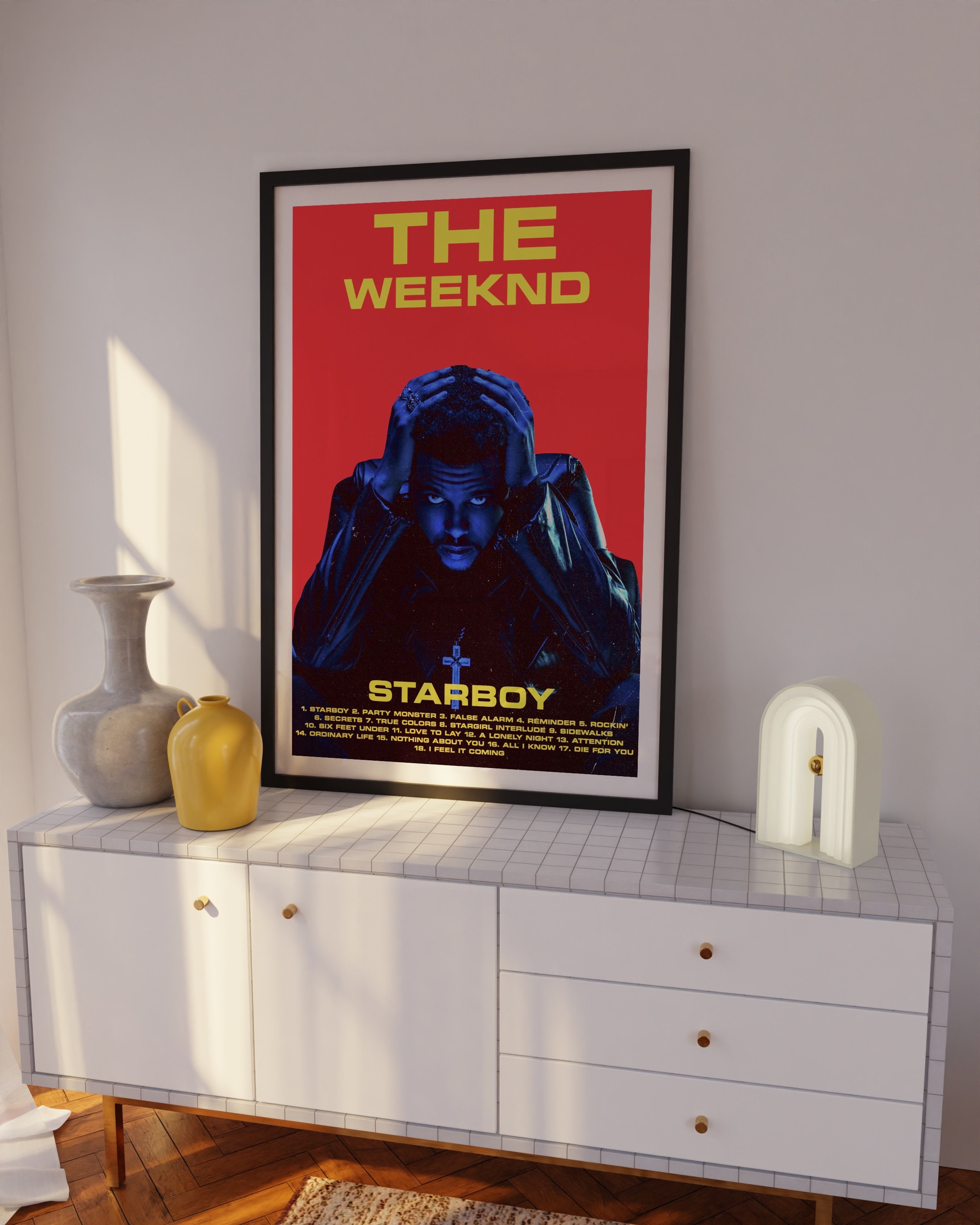 Discover The Weeknd Starboy Albume Poster, Music Poster, Hype Beast Decor