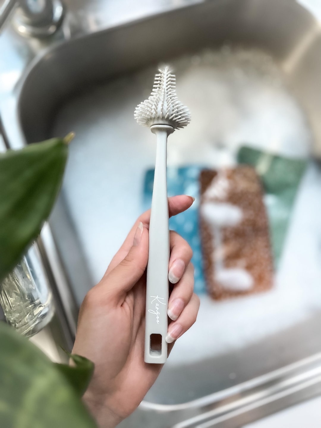 Silicone Bottle Cleaning Brush Cleaner Brush for Reusable Pouches