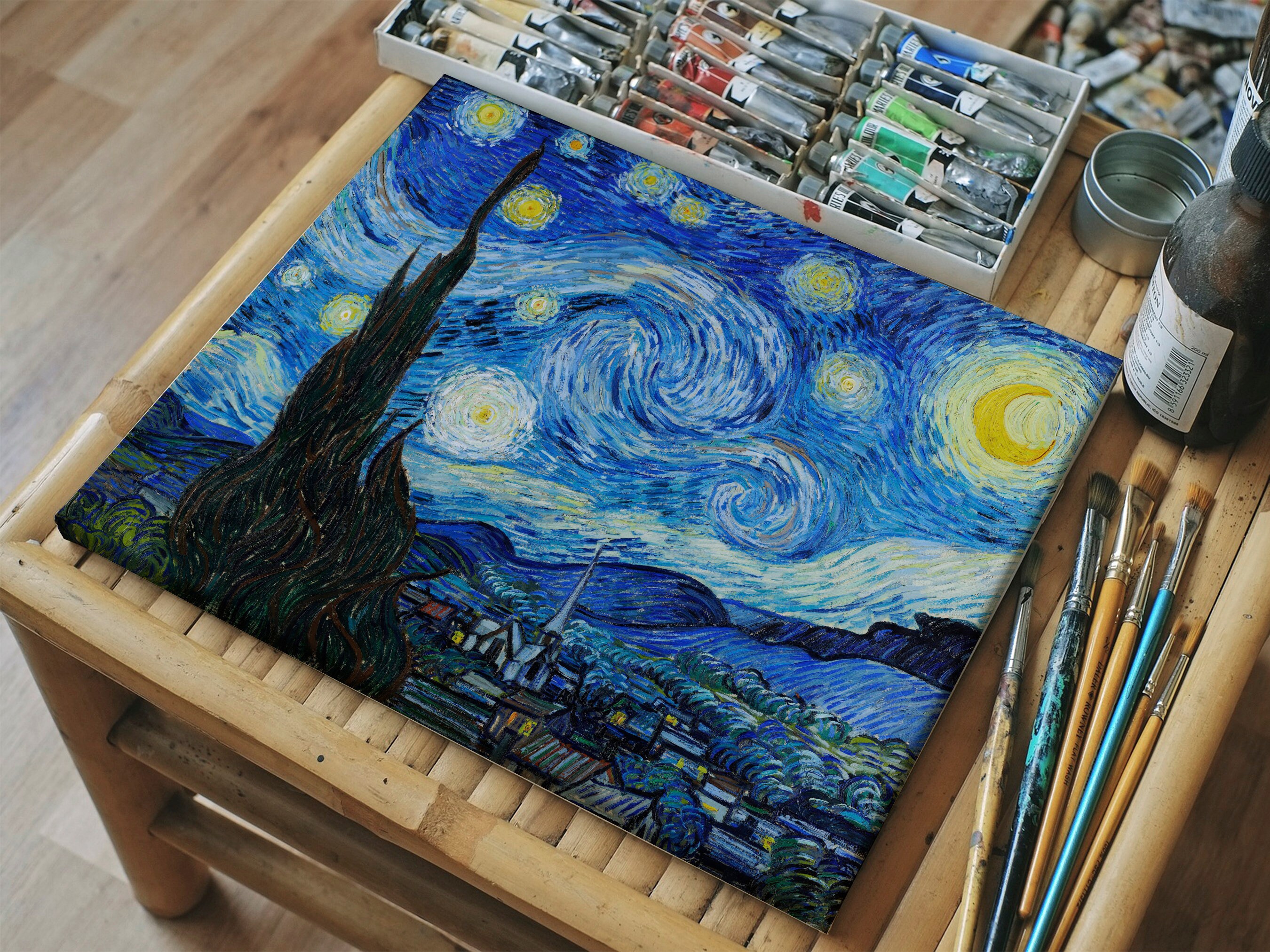 Vincent Van Gogh the Starry Night High Quality Canvas Print - Etsy