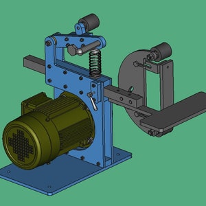 Belt Grinder plans 2x72 or 50 x 2000 mm CAD plan sets (metric)
