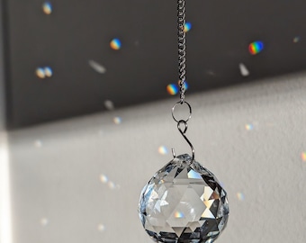1-2 DAY DELIVERY Memorialight Modern Grief Gift 40 mm Crystal Ball Rainbow Maker Best for Daily Remembrance loss mother father loved one