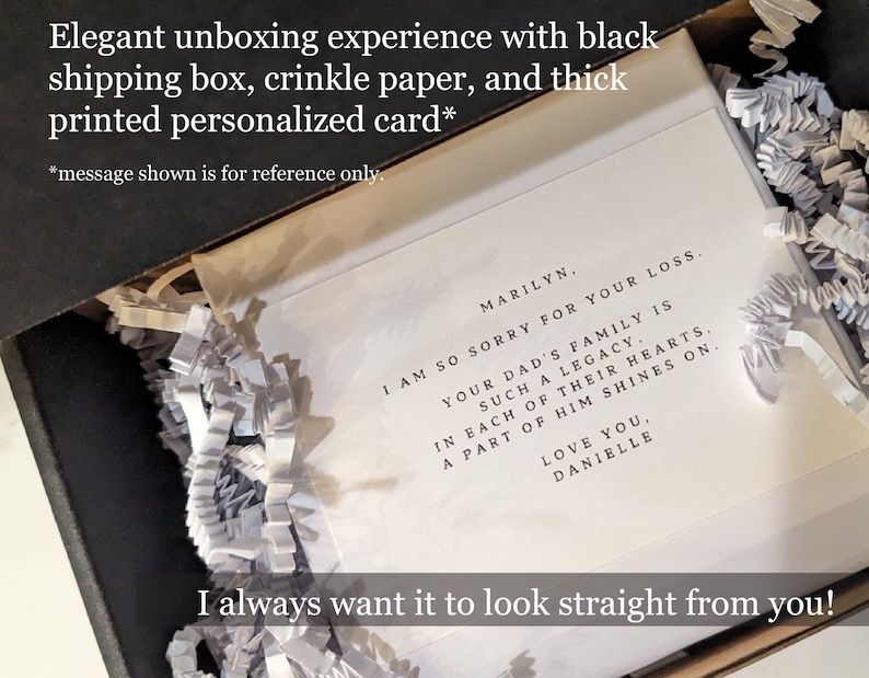 Memorialight modern sympathy gift personalized and unique grief gift. handmade usa woman owned business