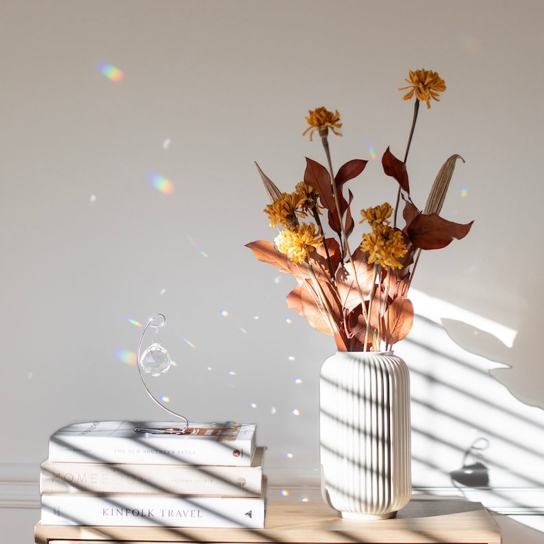 Tabletop Memorialight Crystal w/stand- Sympathy Grief Gift Rainbow Maker for Remembrance Memorial of Mother Father Spouse Child Loved One