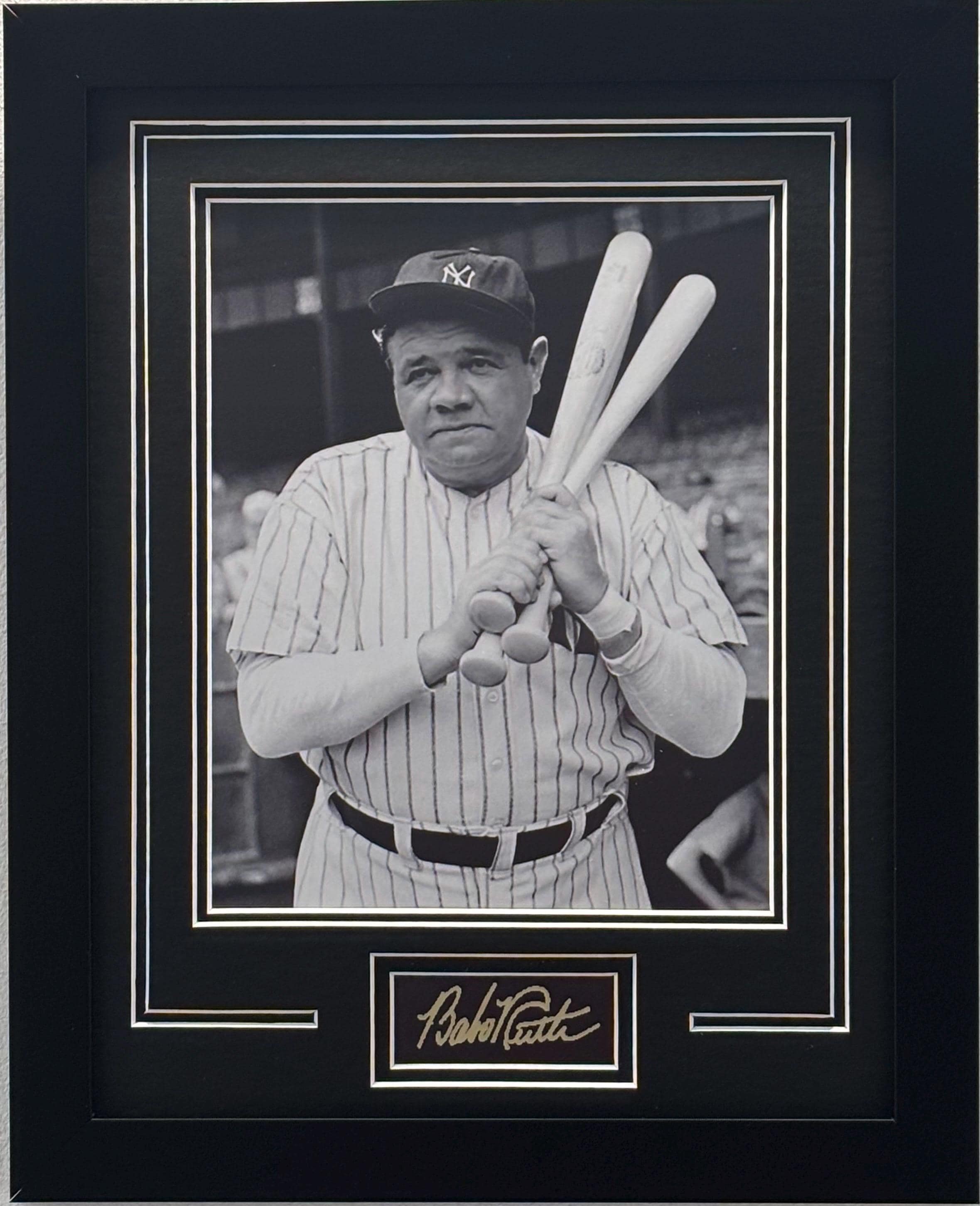 Babe Ruth 8x10 Photo With Laser Engraved Signature Framed - Etsy